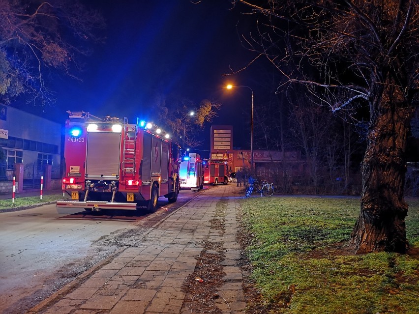 Pożar w tartaku w Grudziądzu. Z ogniem walczyło siedem zastępów straży [zdjęcia]