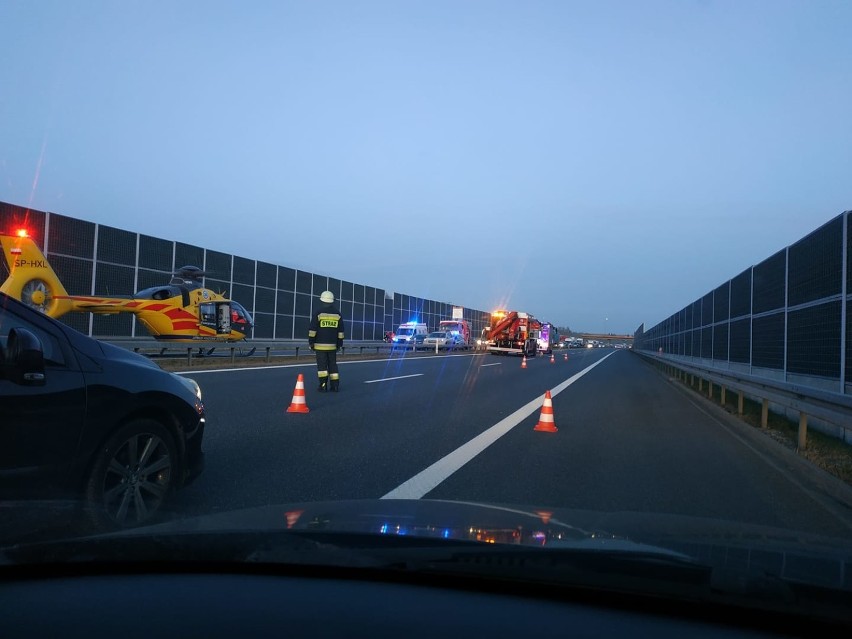 Wypadek na A4 pod Brzeskiem