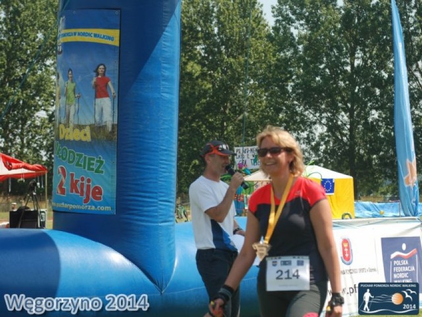 Malborczycy w Pucharze Pomorza nordic walking 2014. Start w Węgorzynie