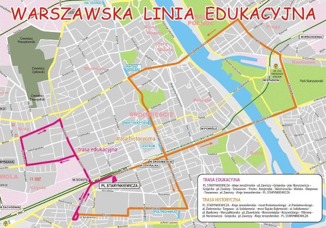 Trasa tramwaju edukacyjnego zahacza o Pragę-Północ