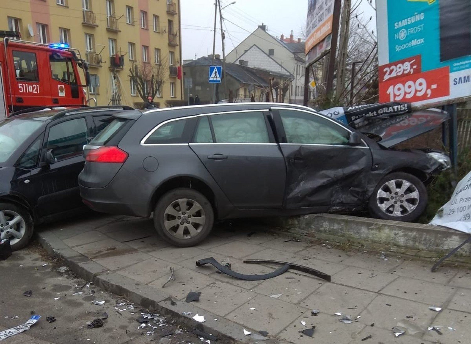 Kolizja na skrzyżowaniu we Włoszczowie. Na szczęście nikt