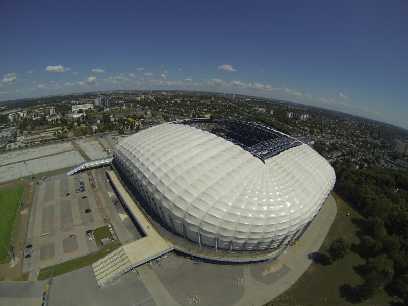 Stadion miejski w Poznaniu z lotu ptaka