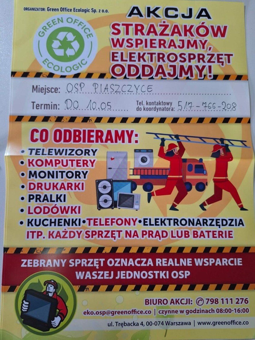 Akcja „Strażaków wspierajmy – elektrosprzęt oddajmy” z OSP w...