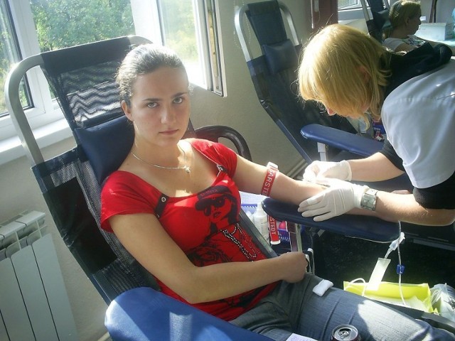 Adrianna Pańczuk krew oddaje po raz pierwszy.
