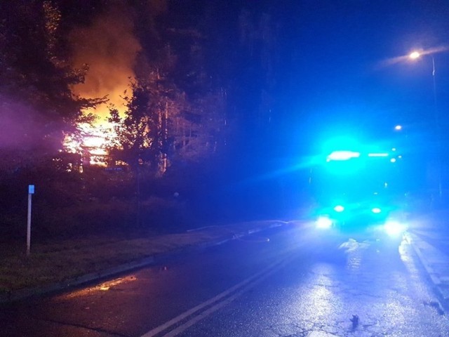 Pożar gołębnika w Wejherowie