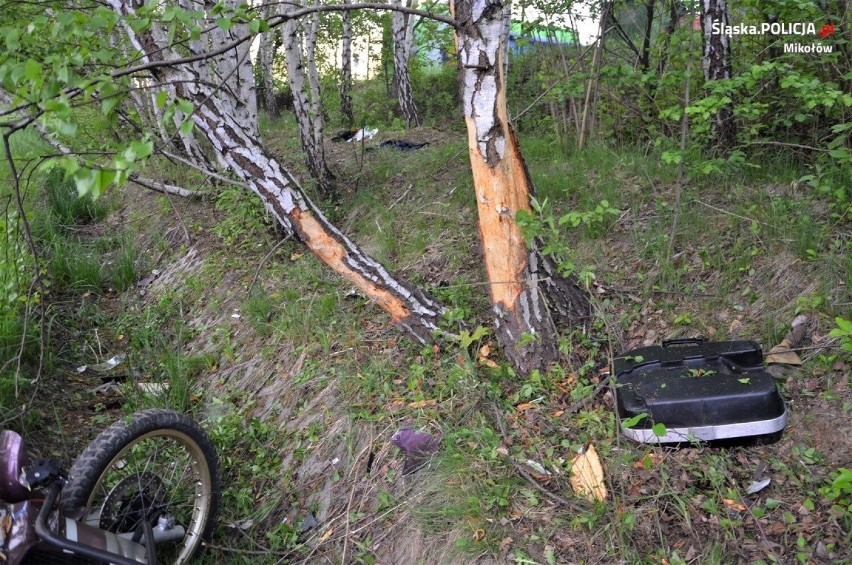 Śmiertelny wypadek motocyklisty w Łaziskach Górnych. Kierujący nie miał uprawnień do prowadzenia pojazdu