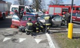 Wypadek w Ostródzie. Zderzyły się dwa samochody [ZDJĘCIA]