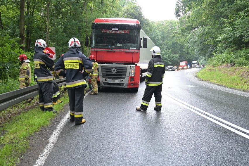 Wypadek na DK16 pod Grudziądzem. Jedna osoba została ranna