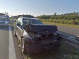 Bmw i volkswagen zderzyły się na autostradzie A4 pod Opolem