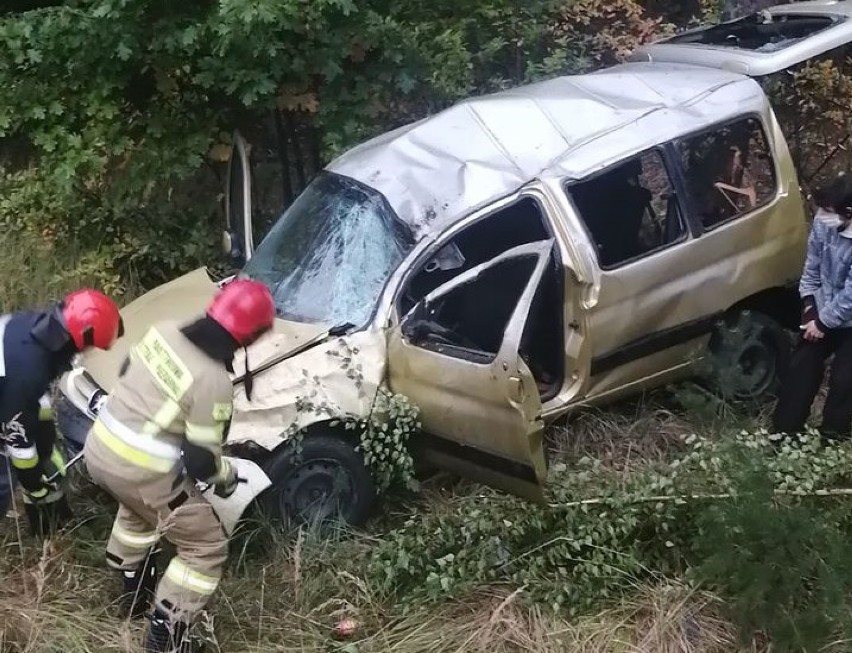 Wypadek na drodze wojewódzkiej w Nowej Soli.