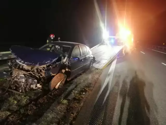 Wypadek na S8 koło Zduńskiej Woli