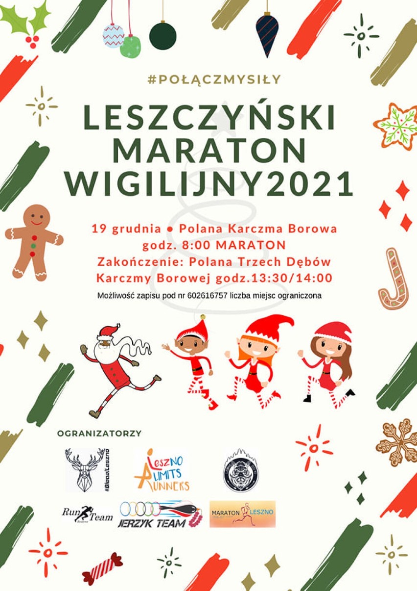 Leszczyńscy biegacze organizują wspólny Leszczyński Maraton Wigilijny 2021 