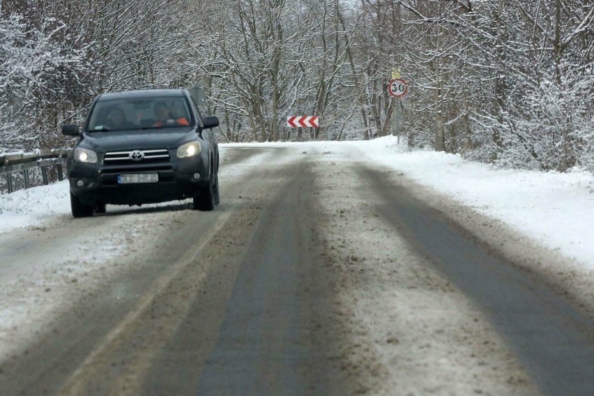 Sypnęło śniegiem w Legnicy. Zobaczcie na zdjęciach jaki jest stan dróg w mieście