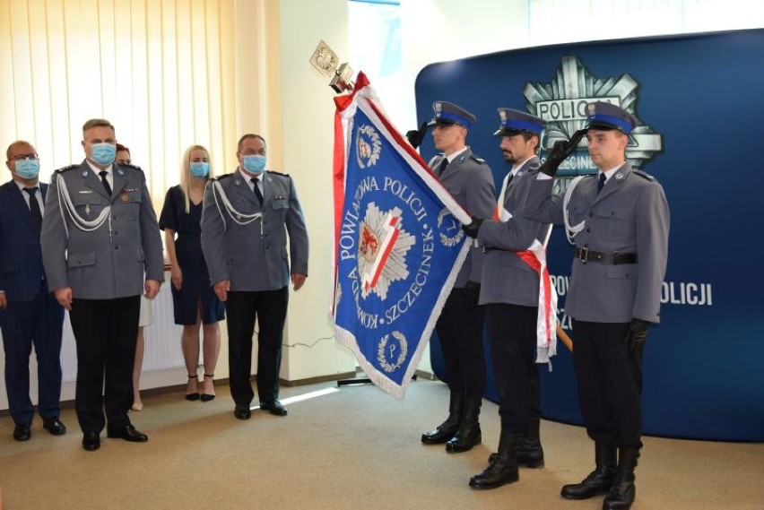 Uroczysty apel z okazji święta policji w szczecineckiej...