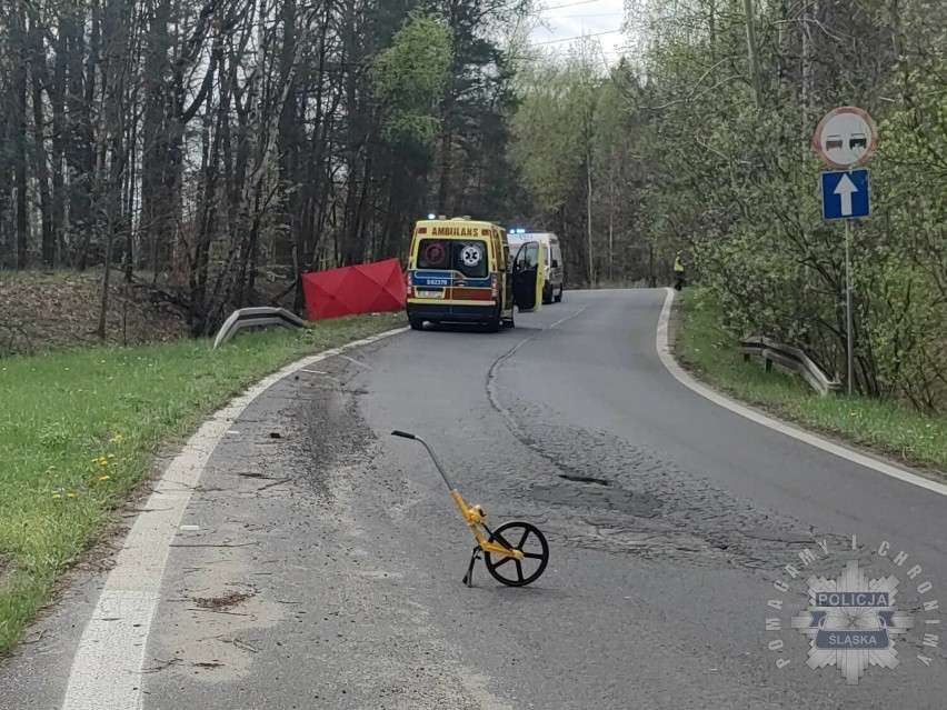 Na DK 86 w Tychach doszło do tragicznego wypadku. Zginął motocyklista na ulicy Katowickiej. Zjazd w kierunku Pszczyny został zamknięty