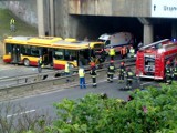 Wypadek autobusu miejskiego w Warszawie na Mokotowie