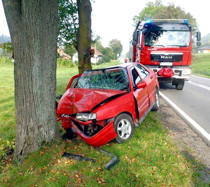 Wypadek na krajówce. Utrudnienia na drodze Nowy Sącz – Krynica