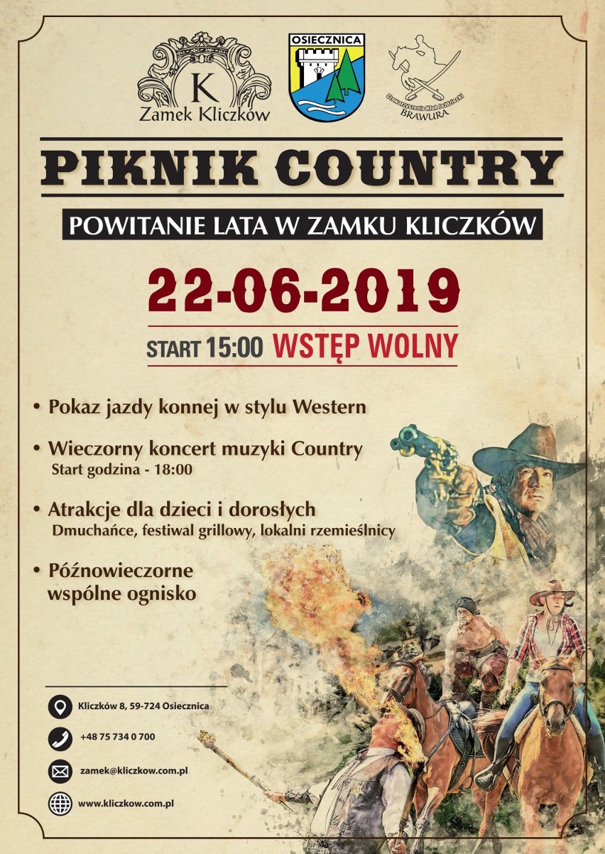 Piknik Country - Powitanie Lata 2019 | 22.06.2019 | Zamek Kliczków