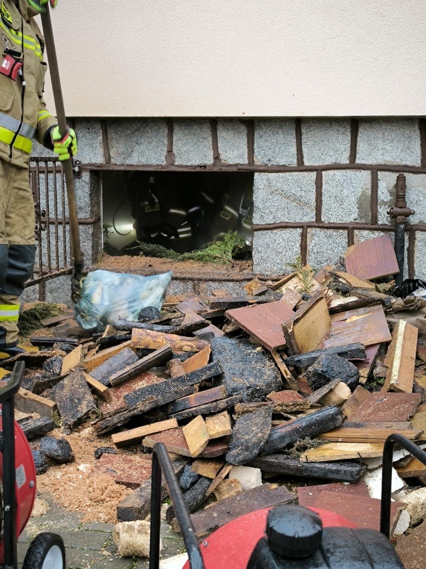Pożar kotłowni i piwnicy w domu jednorodzinnym w miejscowości Zbąszyń