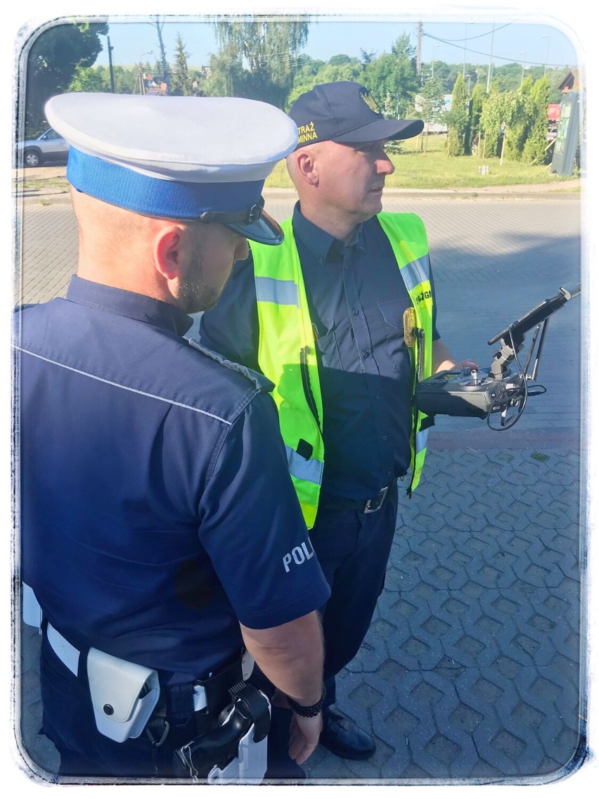 Straż gminna wraz z policją przeprowadziła akcję bezpieczeństwa za pomocą drona. Zobaczcie zdjęcia!