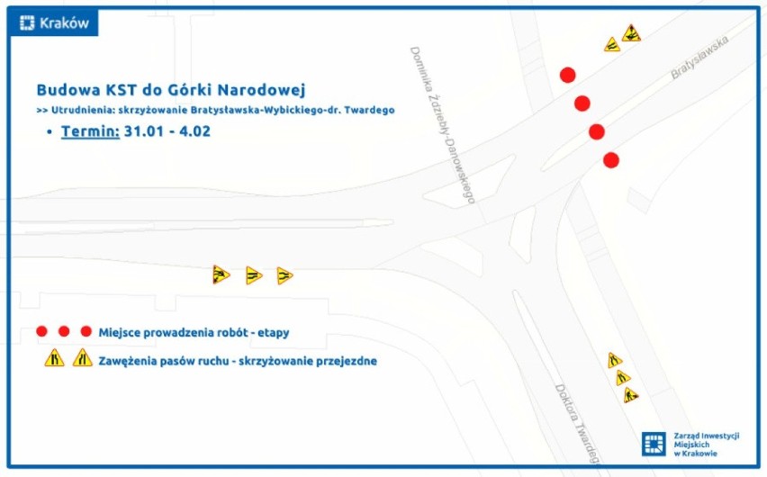 Kraków. Ciągle zmiany w ruchu na krakowskich ulicach z powodu inwestycji. Nadchodzą kolejne