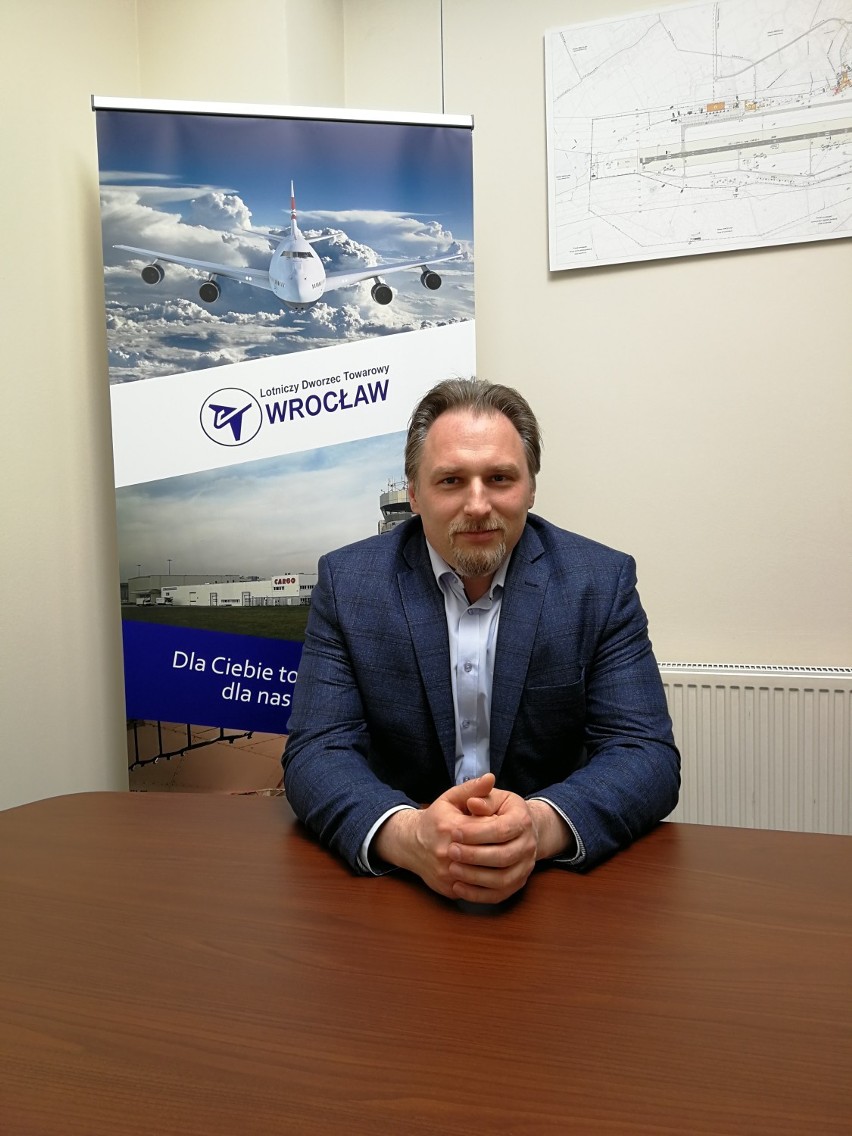 Norbert Kowalczyk, prezes Lotniczego Dworca Towarowego Wrocław,