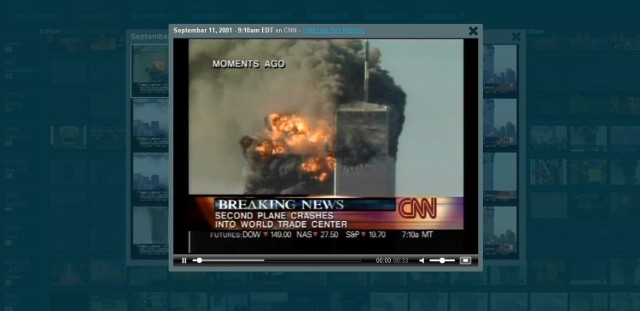 Screen relacji CNN z 11 września 2001 r.