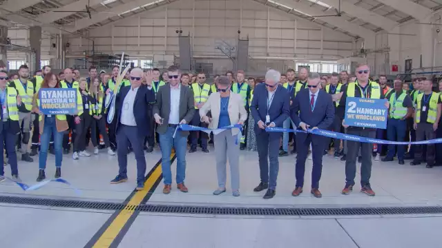 Ryanair otwiera drugi nowy hangar we Wrocławiu.