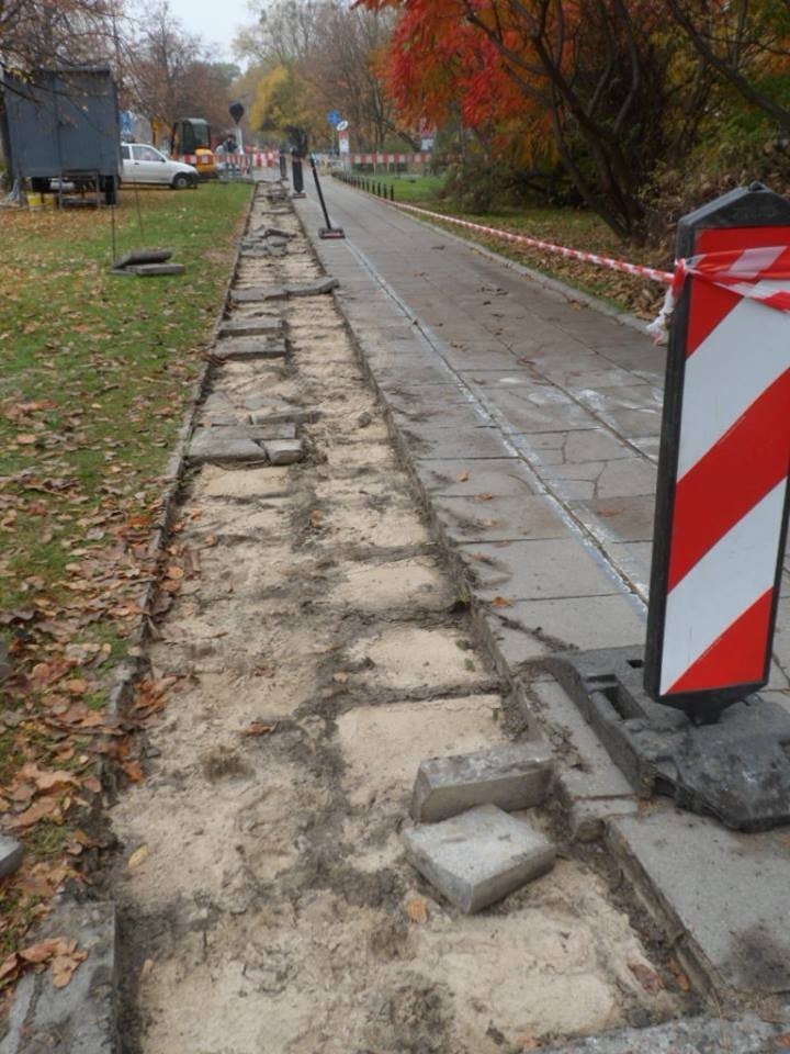 Przebudowa trasy rowerowej na Banacha