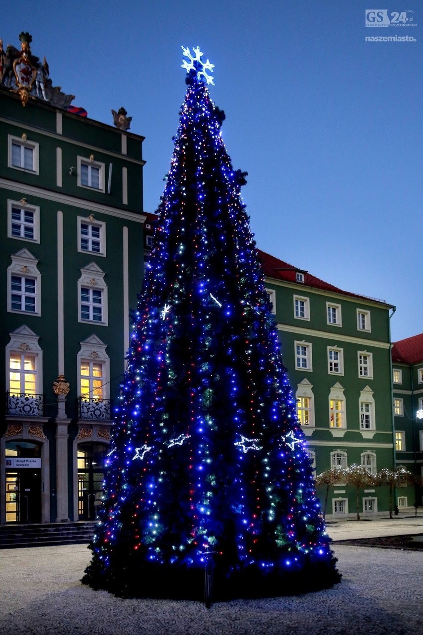 Dzisiaj zaświeciły się światełka na choince, znajdującej się...