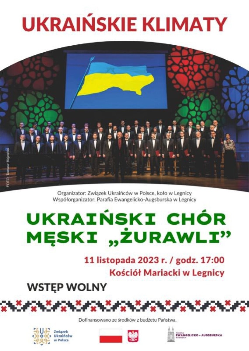 Ukraiński Chór Męski „Żurawli” zaśpiewa niebawem w legnickim kościele