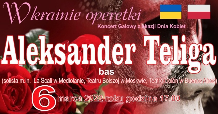 Zespół Szkół Muzycznych w Radomiu zaprasza na koncert z okazji Dnia Kobiet „W krainie operetki”. Dochód z koncertu - na pomoc Ukrainie