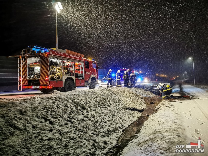 Kolizja na DK 46 w Gosławicach.