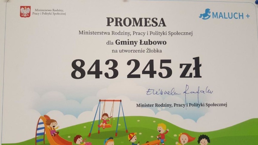 Gmina Łubowo pozyska 843 tys. zł na utworzenie miejsc w...