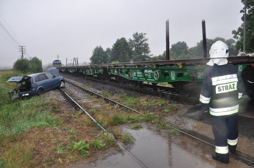 Wypadek na przejeździe kolejowy w Goczałkowie