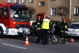 Nowy Sącz. Wypadek na ul. Barskiej. Zderzenie samochodu z motocyklem
