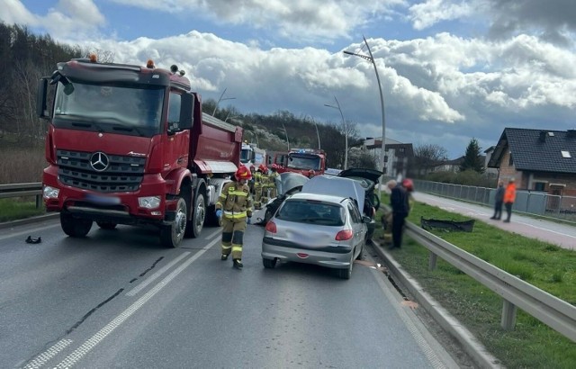 Obwodnica północna Nowego Sącza była zablokowana przez prawie dwie godziny