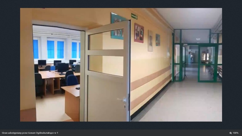 Dzień Otwarty on-line w LO nr 1 w Pruszczu. Ósmoklasiści spotkali się z uczniami i nauczycielami szkoły przed komputerem