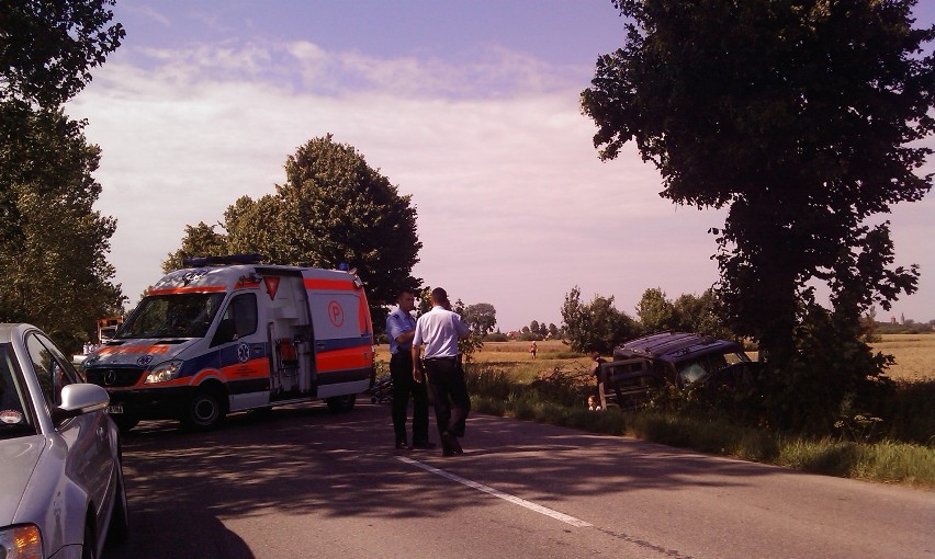 Wypadek na drodze krajowej nr 55 koło Chlebówki