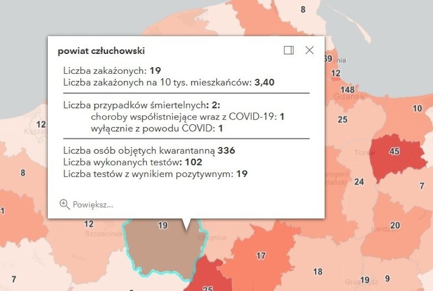 Zakażenia na Pomorzu 13.04.2021 r.