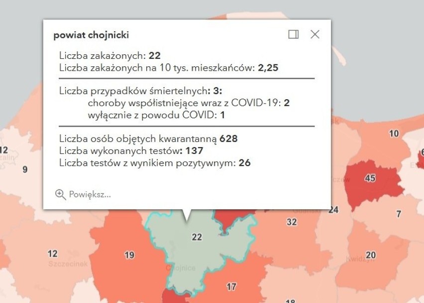 Zakażenia na Pomorzu 13.04.2021 r.