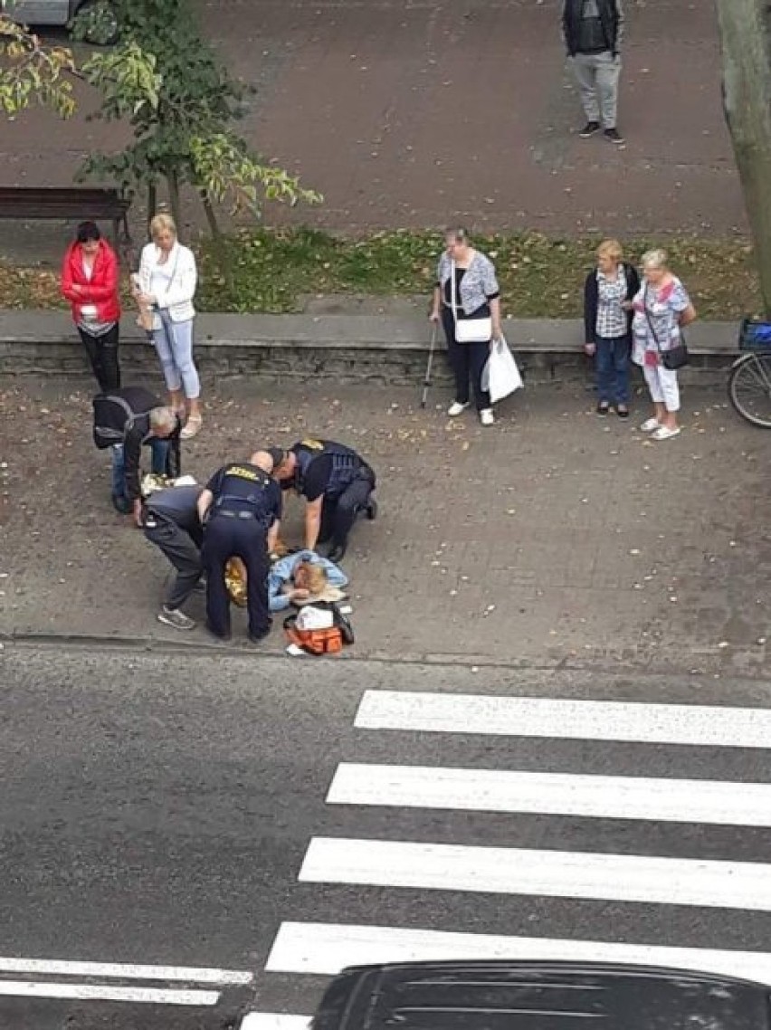 Kobieta potrącona na przejściu dla pieszych przy Parku Miejskim w Wejherowie