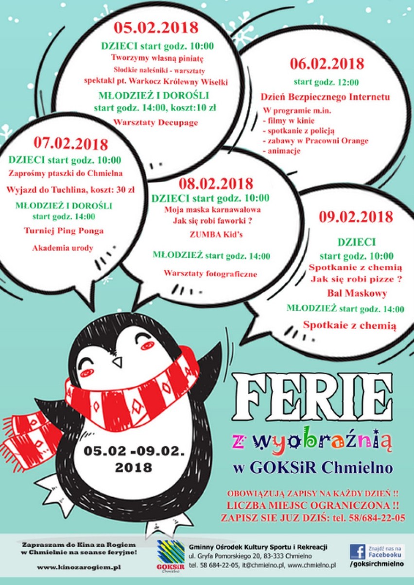 Ferie 2018 - Atrakcje przygotowane przez instytucje kultury i samorządy na drugi tydzień ferii 