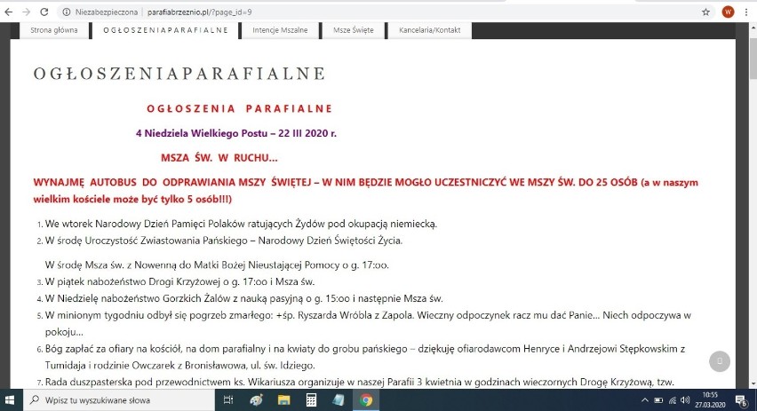 Ksiądz z Brzeźnia chciał odprawiać msze w autobusie bo...może wejść więcej osób niż do kościoła