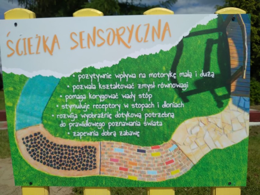 Ścieżka sensoryczna dla dzieci w Przedszkolu Publicznym w Pilźnie