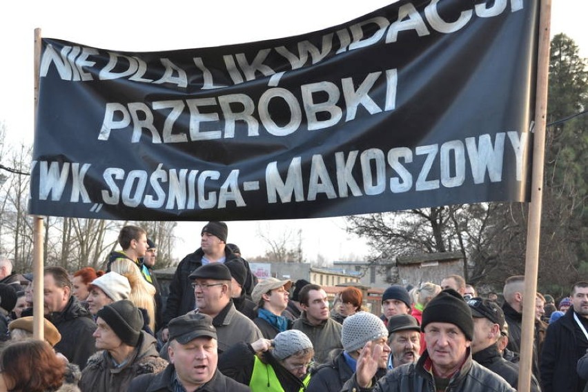 Strajk górników w Gliwicach. Zablokowane było centrum miasta [ZDJĘCIA]