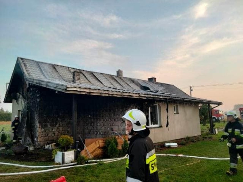 Pożar domu w Trzepnicy