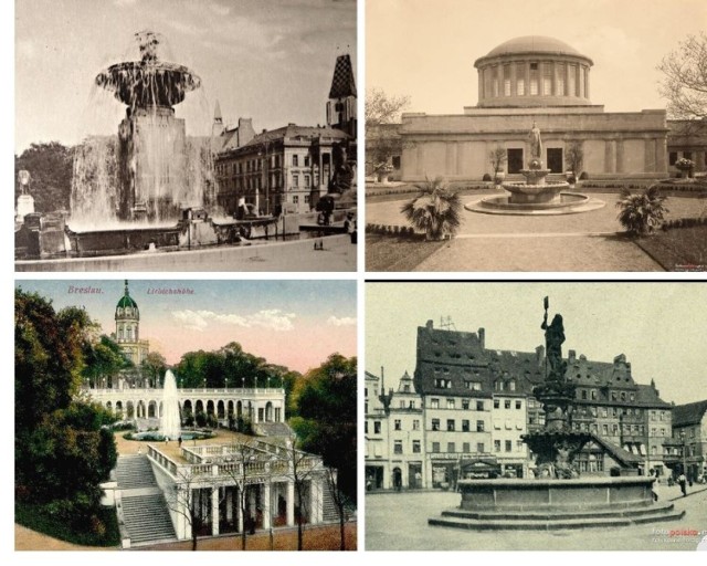 Niektóre z przepięknych fontann, które zachwycały mieszkańców Breslau, przetrwały do dzisiaj - jak Szermierz przy Uniwersytecie Wrocławskim, albo Walka i Zwycięstwo - na pl. Jana Pawła II. Inne nie miały tyle szczęścia - zobaczcie zdjęcia z fotopolska.eu