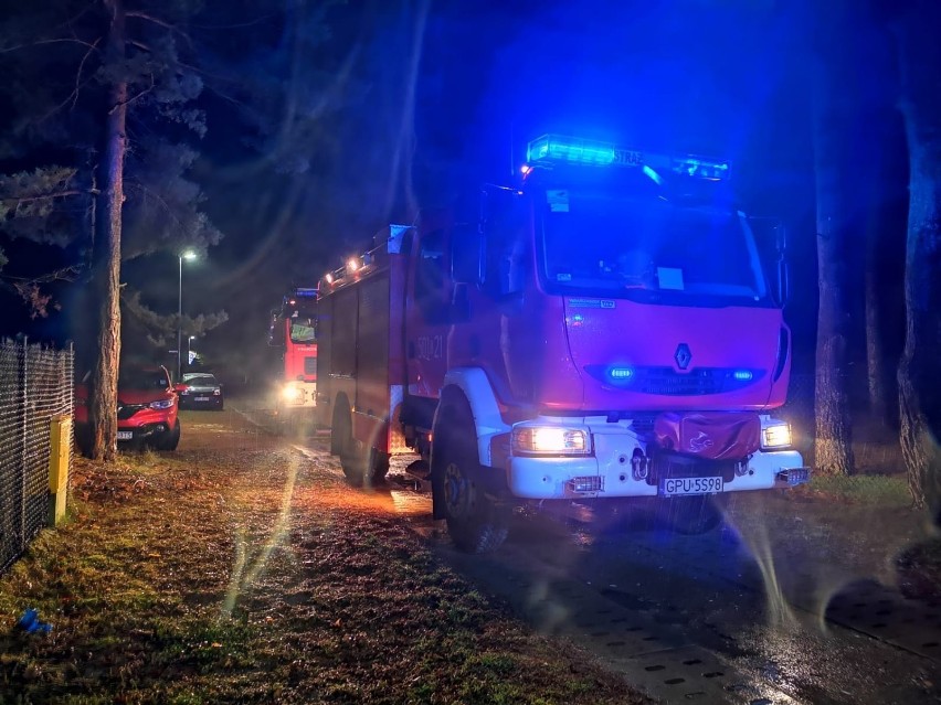 Pożar domku letniskowego na ul.Rysia w Rozewiu 03.01.2020
