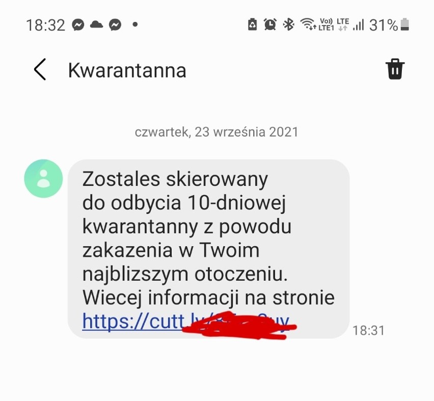 Uwaga na fałszywe smsy o kwarantannie! Dostają je mieszkańcy naszego regionu